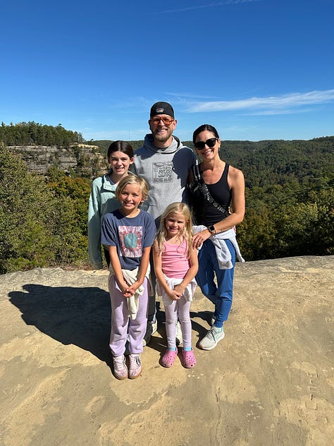 Images of Erin Gregory and her family.