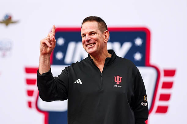 Indiana University Footballl Coach Curt Cignetti attends the 110th Running of the Indianapolis 500 at Indianapolis Motor Speedway on May 24, 2026 in... Indiana University Footballl Coach Curt Cignetti attends the 110th Running of the Indianapolis 500 at Indianapolis Motor Speedway on May 24, 2026 in...
