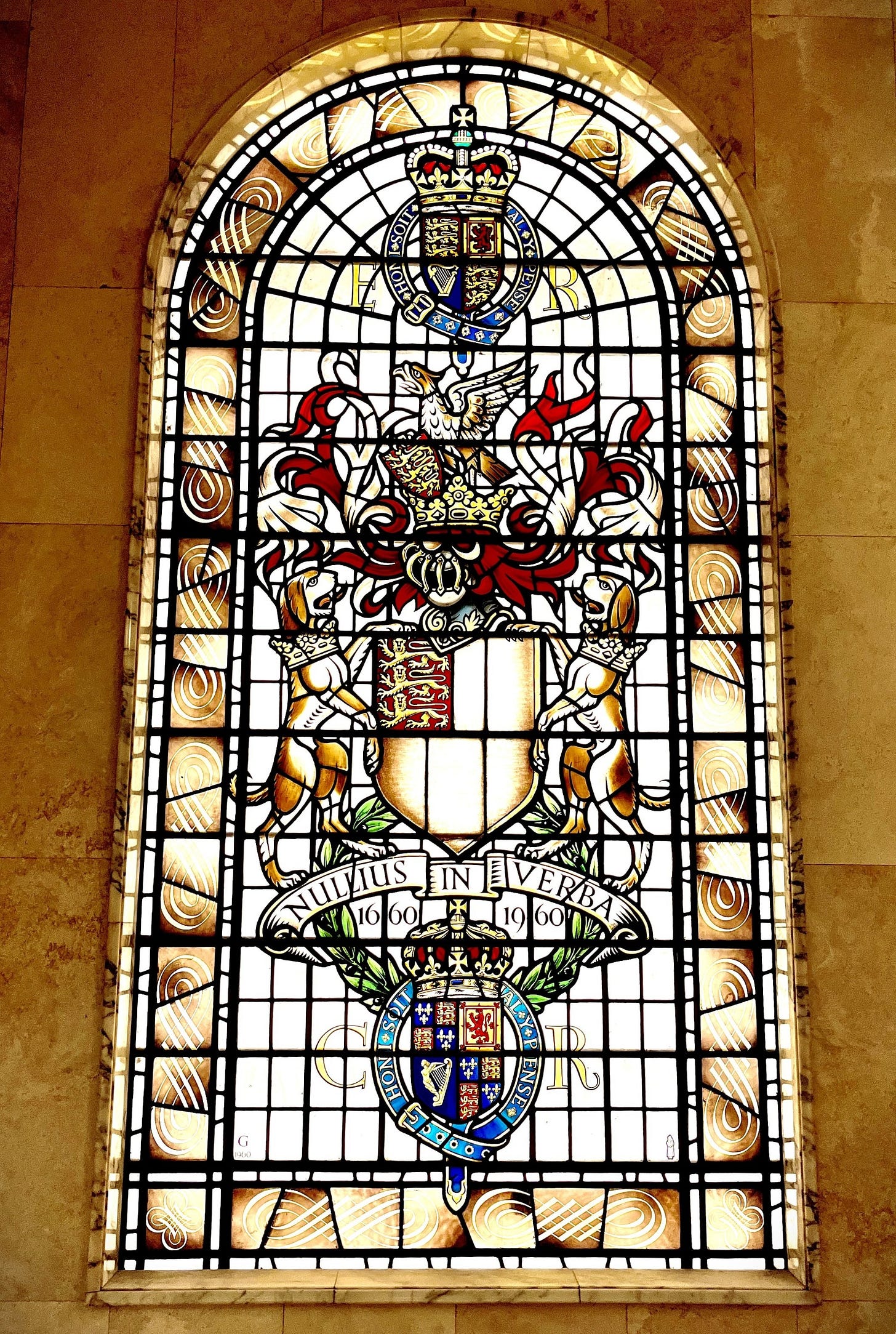 Nullius in Verba (“take nobody’s word for it”) on stained glass, taken by me when at the Royal Society in London for a conference on preregistration, which I was also critical of. Nullius in Verba (“take nobody’s word for it”) on stained glass, taken by me when at the Royal Society in London for a conference on preregistration, which I was also critical of.