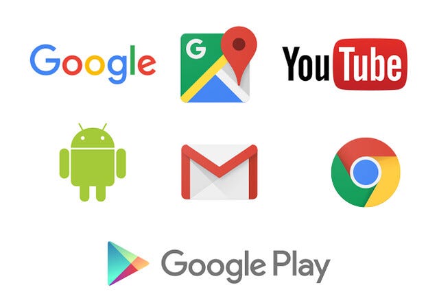 Icons of Google’s core products including Chrome, Android, Gmail, Maps, YouTube, and Google Play Icons of Google’s core products including Chrome, Android, Gmail, Maps, YouTube, and Google Play