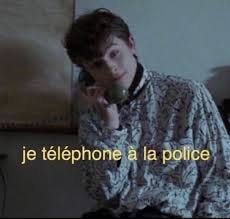 Je telephone a la police | Timothee chalamet, Memes, Mood pics Je telephone a la police | Timothee chalamet, Memes, Mood pics