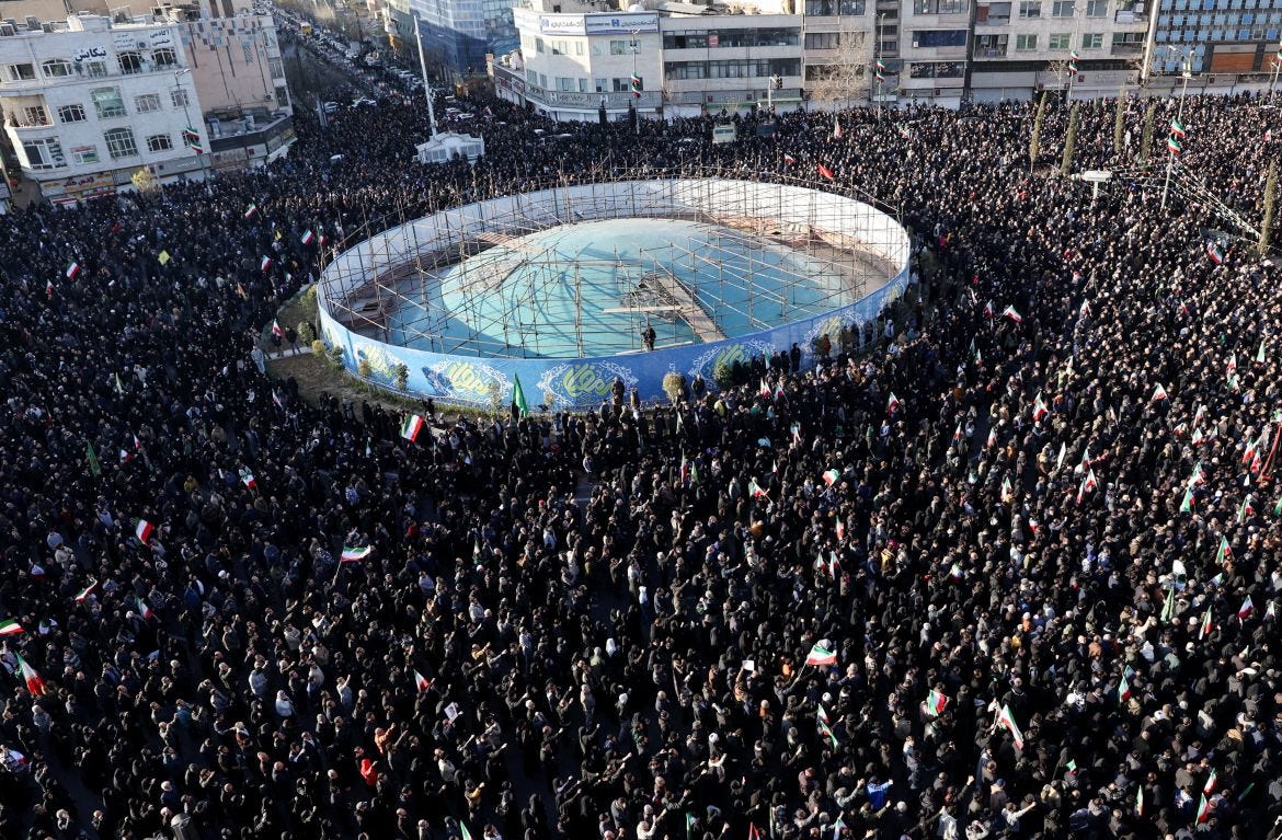 Thousands mourning Khamenei gather in Tehran square