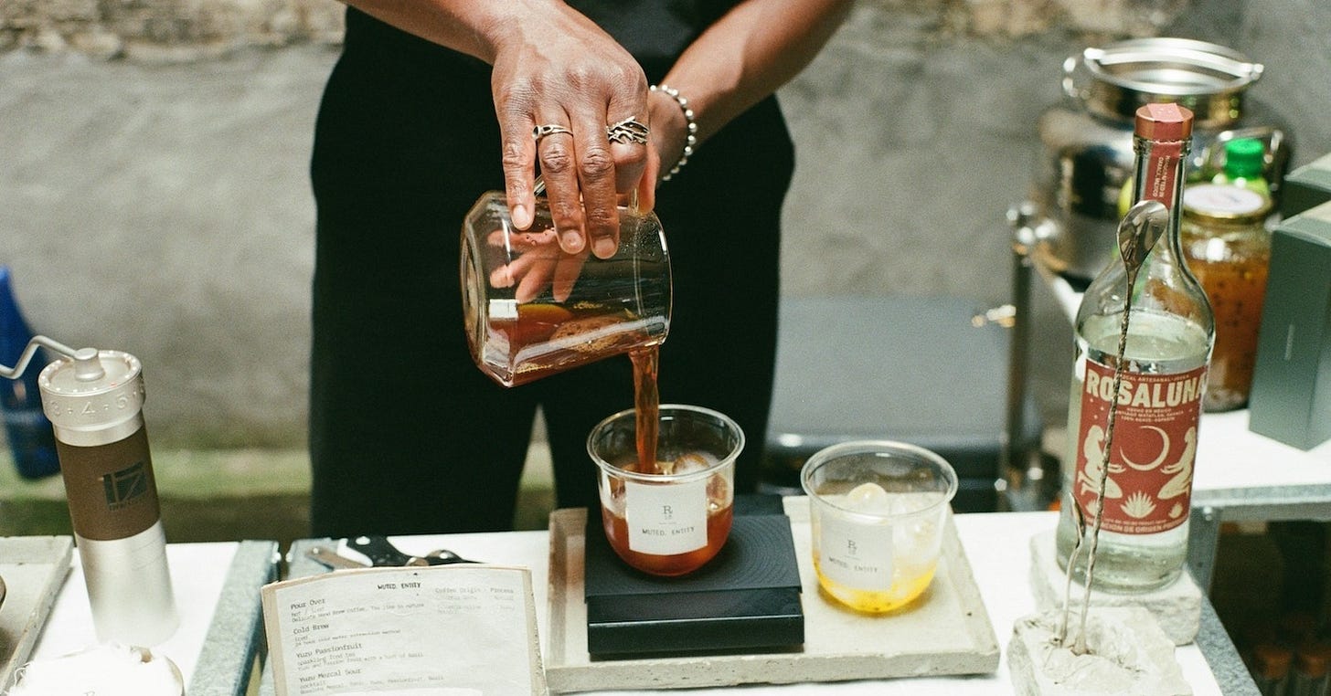 A flash brew coffee and our exclusive Yuzu Sour.