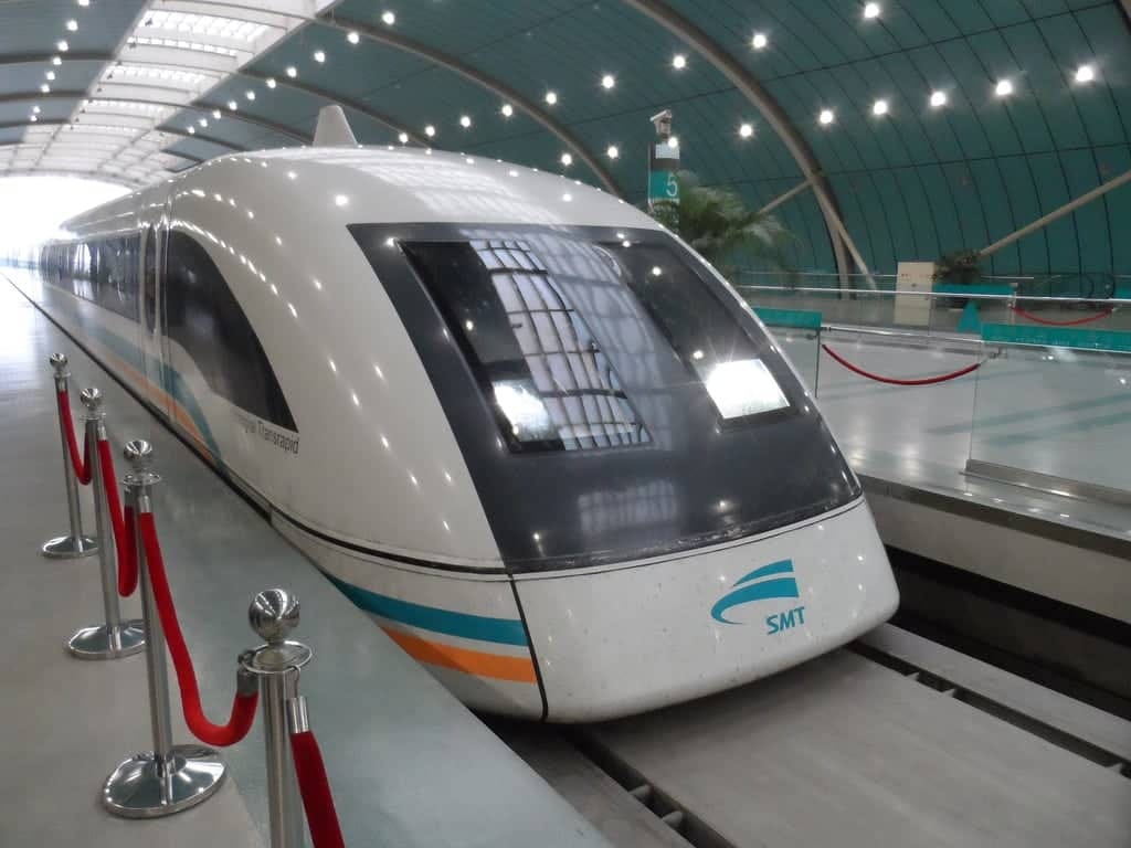 The Maglev train in Shanghai