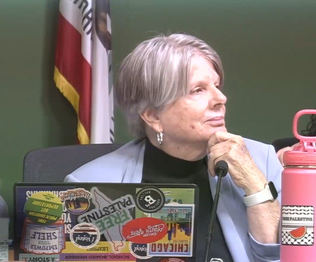 Oakland Unified School District board of education president Jennifer Brouhard, Oct. 8, 2025
 Oakland Unified School District board of education president Jennifer Brouhard, Oct. 8, 2025