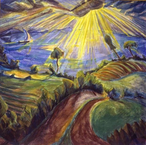 Erich Heckel : Spring Landscape : 1917 : Archival Art Print - Picture 2 of 4