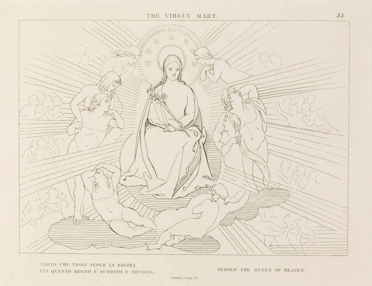 John Flaxman RA, 'The Virgin Mary' (from The Divine Comedy, Paradise))