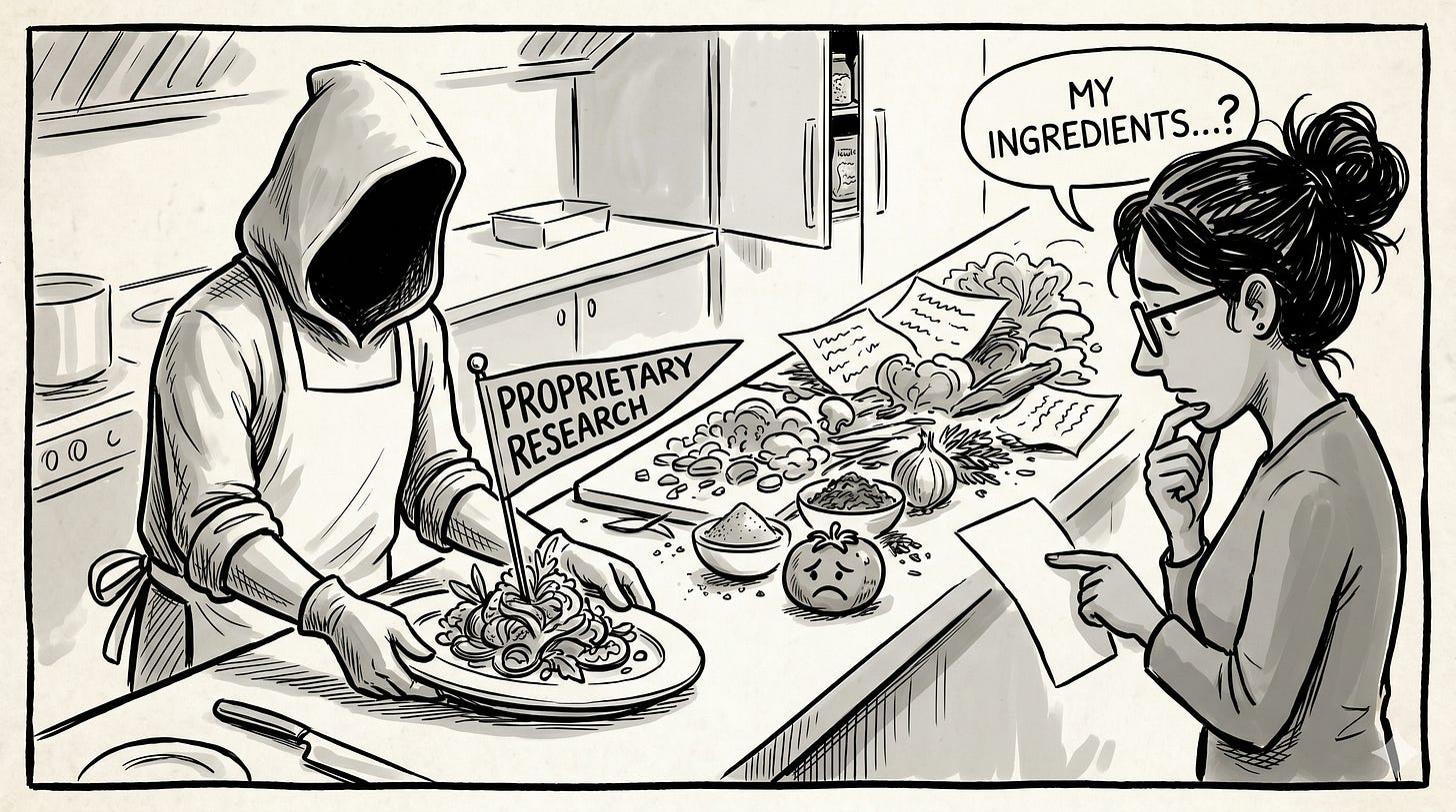 Cited on the plate. Consumed on the counter. Cited on the plate. Consumed on the counter.