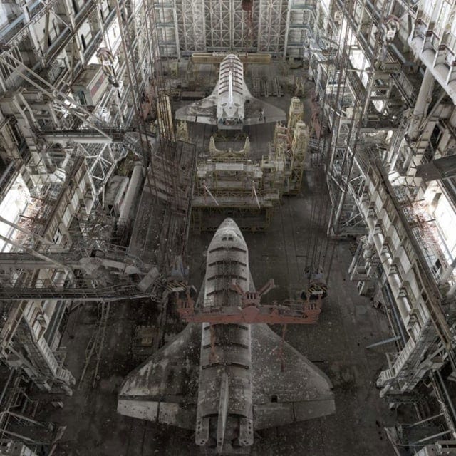 r/AbandonedPorn - Russian space shuttles left abandoned for 30 years