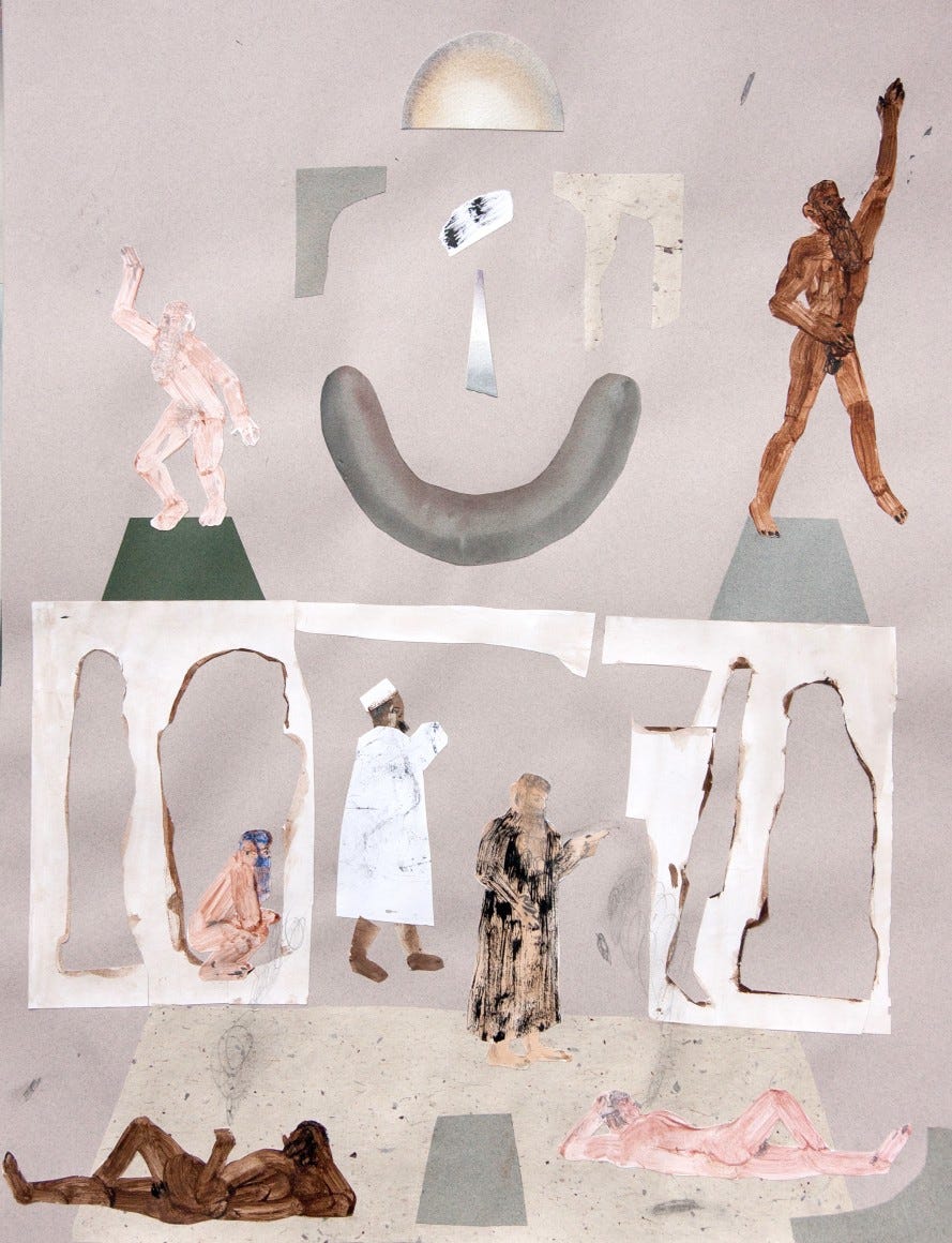 Mixed media on paper by Gudmundur Thoroddsen