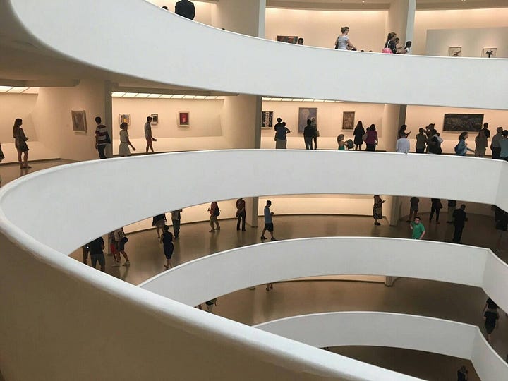 Various views of the Guggenheim exterior and interior