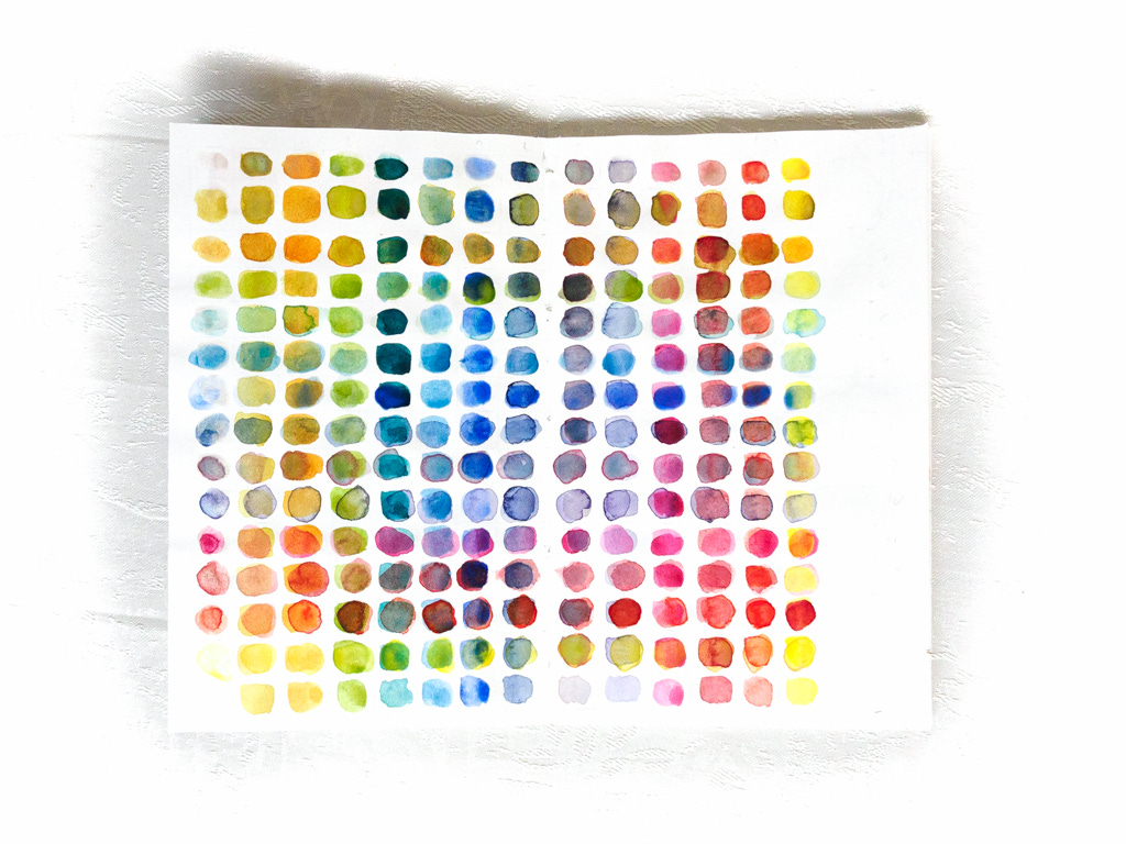 watercolor dots