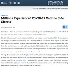 SHOCK POLL: Rasmussen Finds Millions Reporting COVID-19 Vaccine Side Effects 