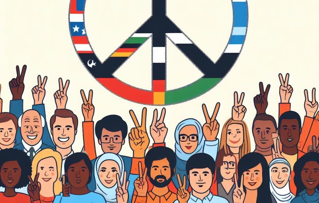 How might we liberate peace for humanity and free both sides of terrorism and war crimes? 