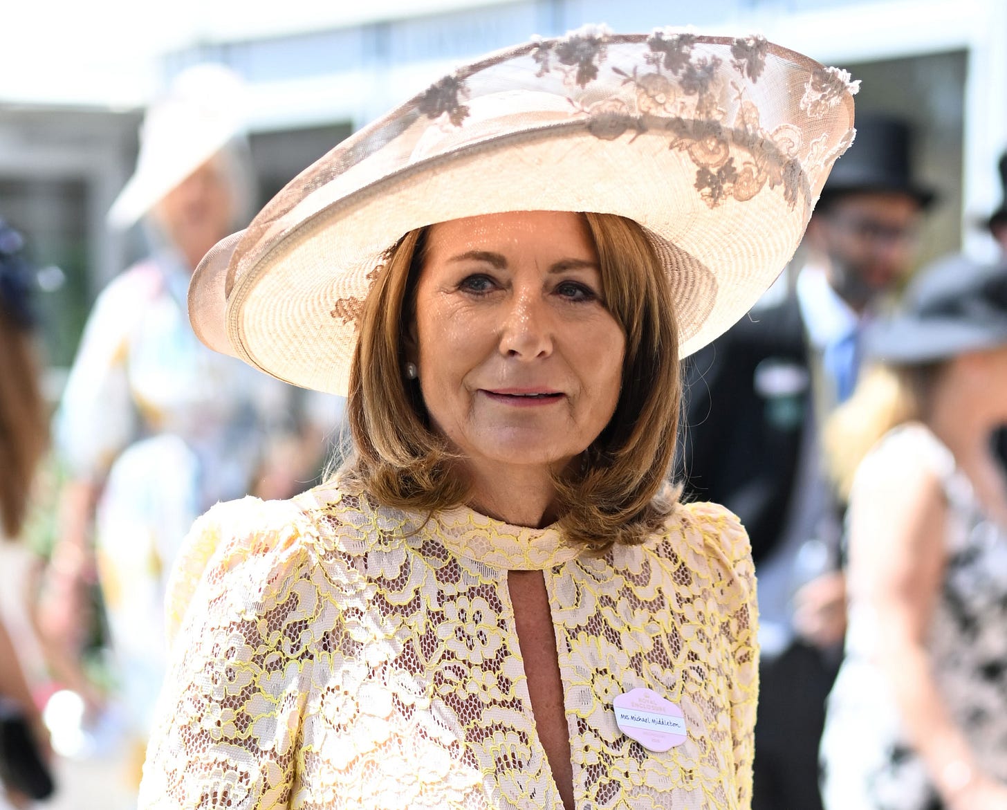 Carole Middleton in a butter yellow dress
