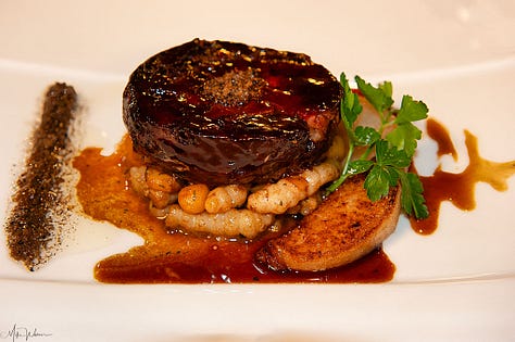 A sample of his food