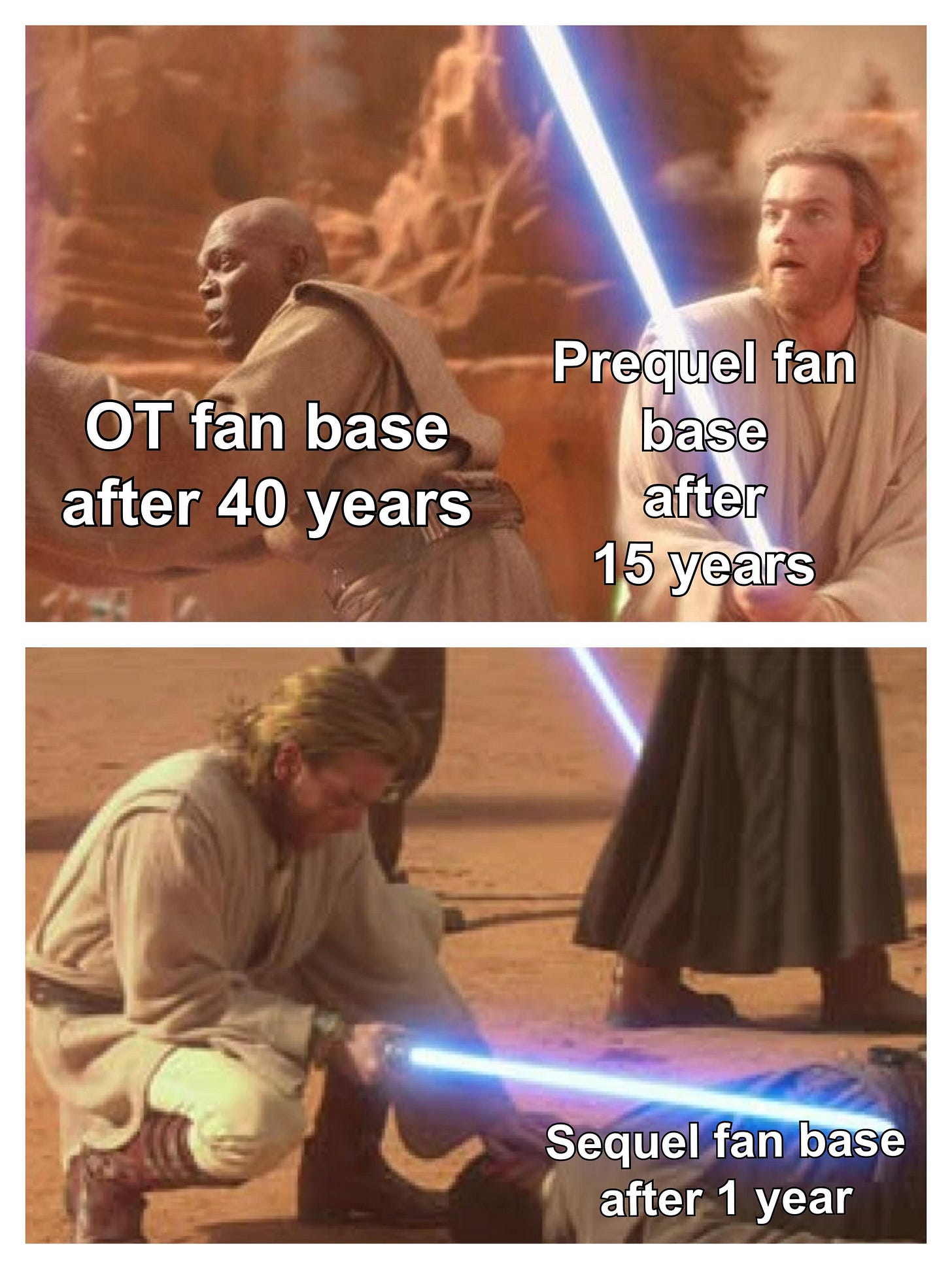 I just don't have the same urge to watch them tbh... : r/PrequelMemes