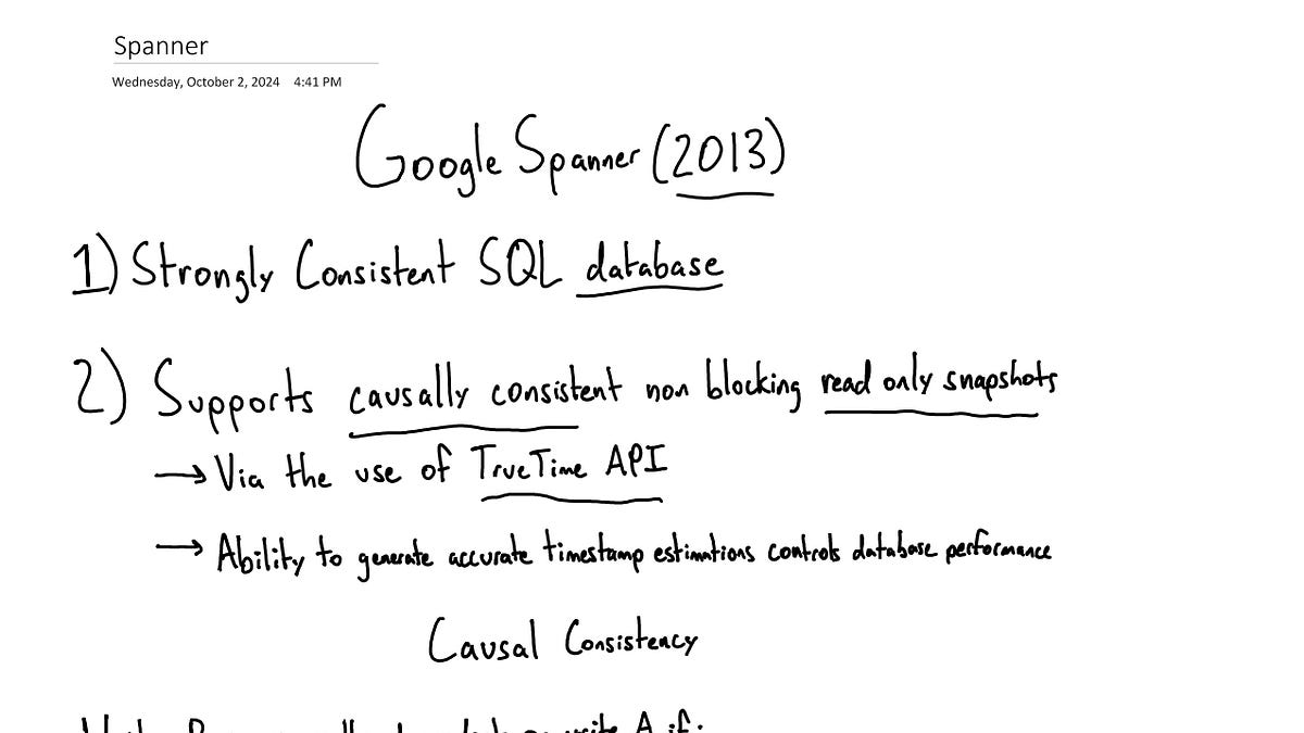 Google Spanner - by Jordan Epstein - Jordan’s Substack