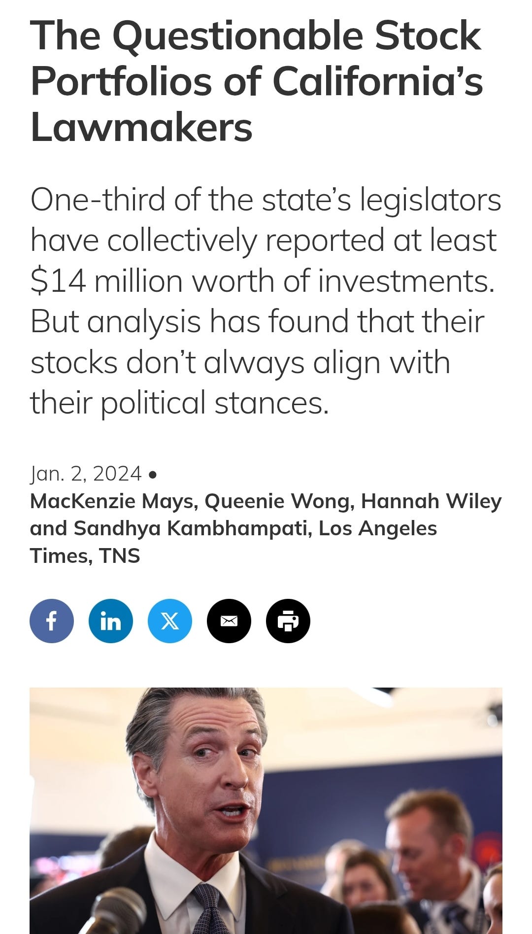 Questionable Post The Questionable Stock Portfolios of California’s Lawmakers