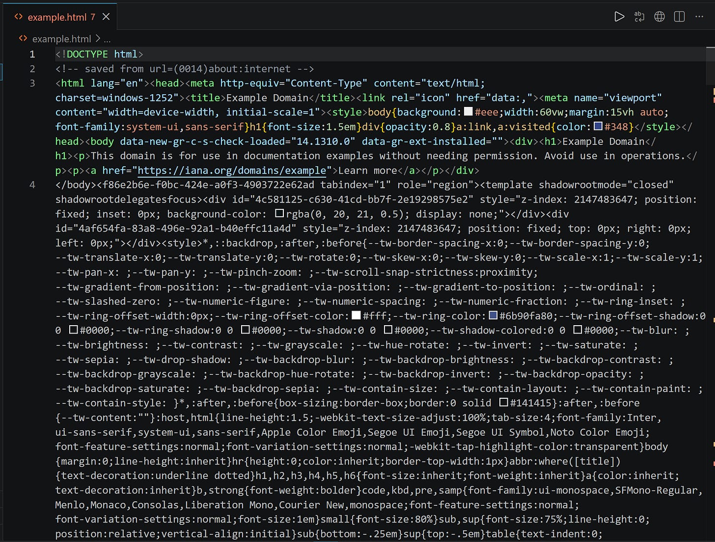 The input example.html page The input example.html page