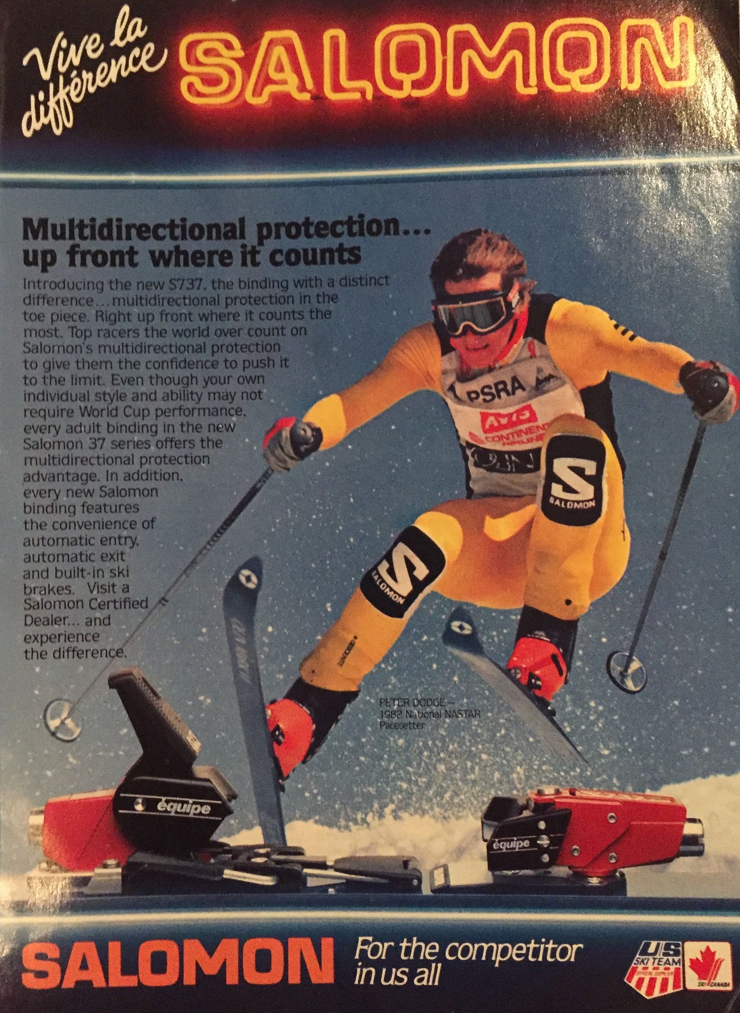 1983 Salomon ad | Vintage ski posters, Vintage ski, Ski girl