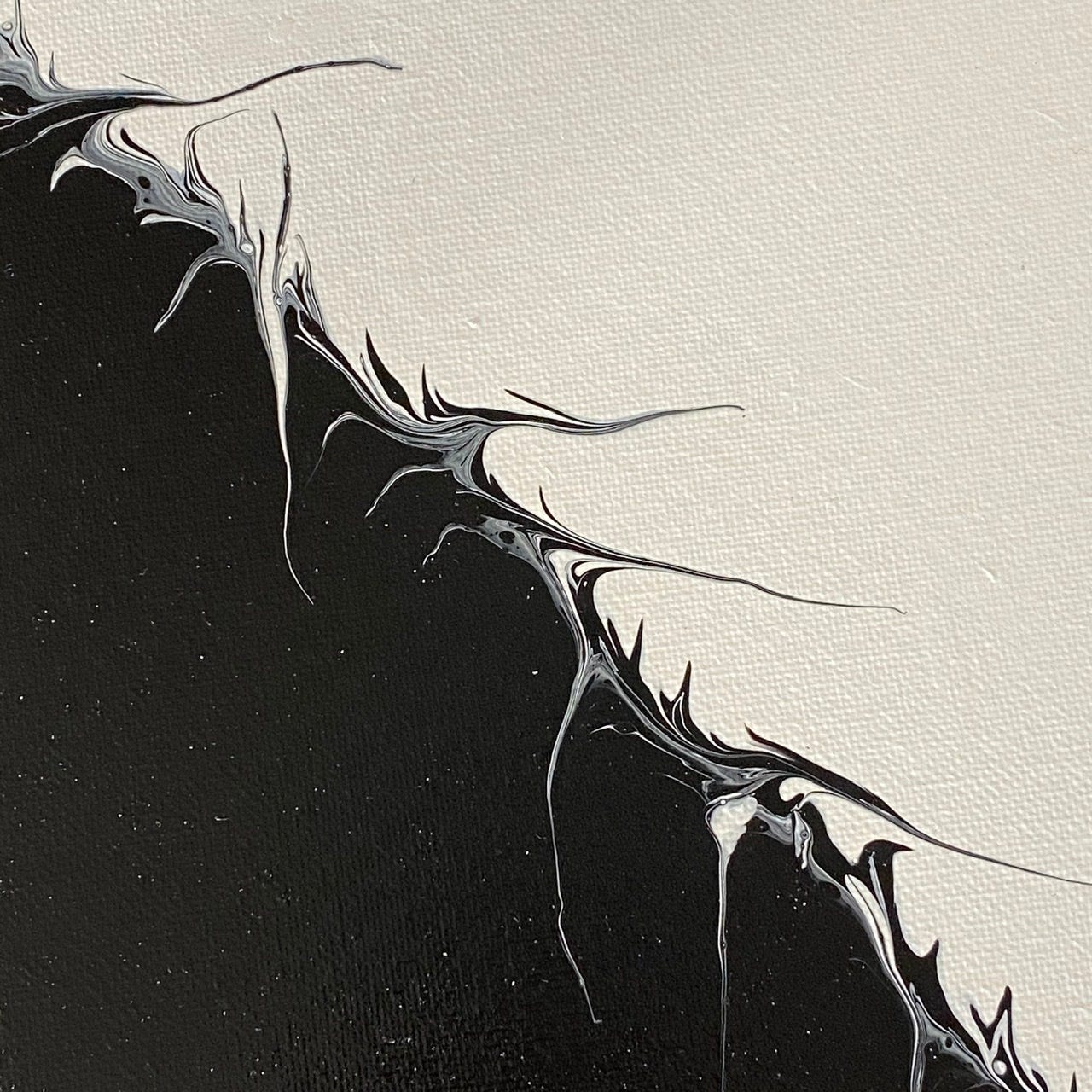 Good vs Evil; Hand-Painted Black and White - Furst Art Studio