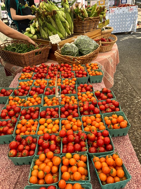 Vegetables, fruits, and flowers