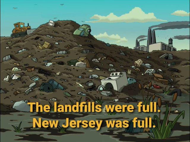 Rips on the A̶r̶m̶p̶i̶t̶ Garden State. : r/futurama