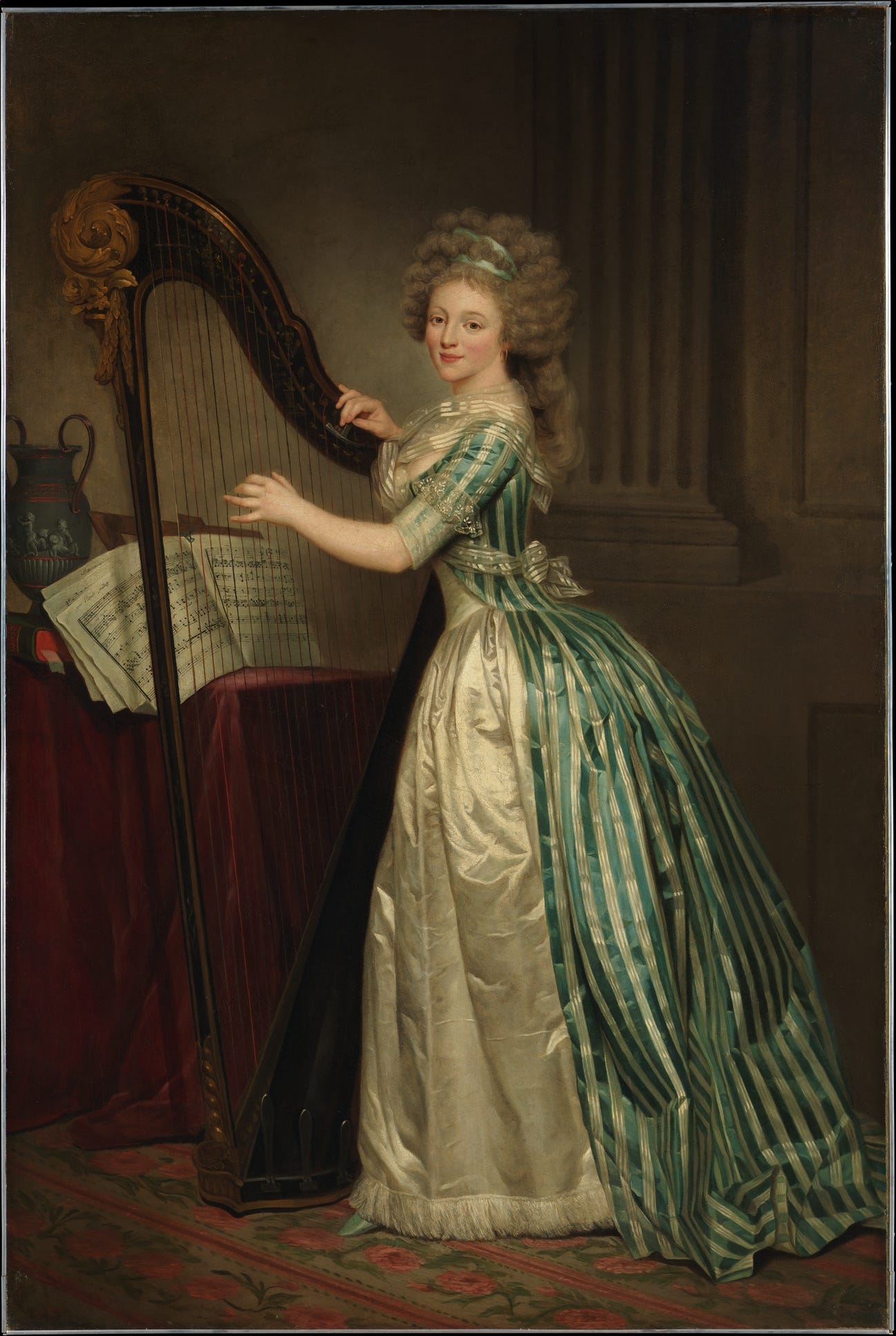 Self Portrait with a Harp by Rose Adelaide Ducreux, the painter's daughter Self Portrait with a Harp by Rose Adelaide Ducreux, the painter's daughter