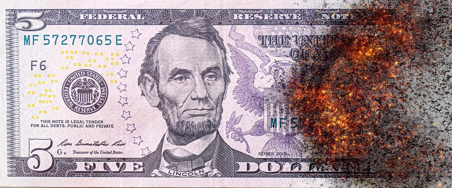 Burning,Money,5,Dollar,On,Fire Burning,Money,5,Dollar,On,Fire