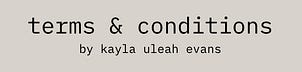 terms & conditions