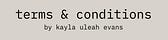 terms & conditions