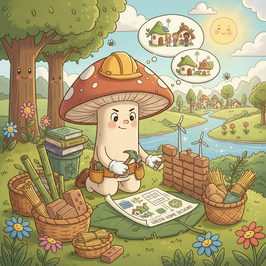 Cartoon mushroom character with a helmet and a book

AI-generated content may be incorrect.