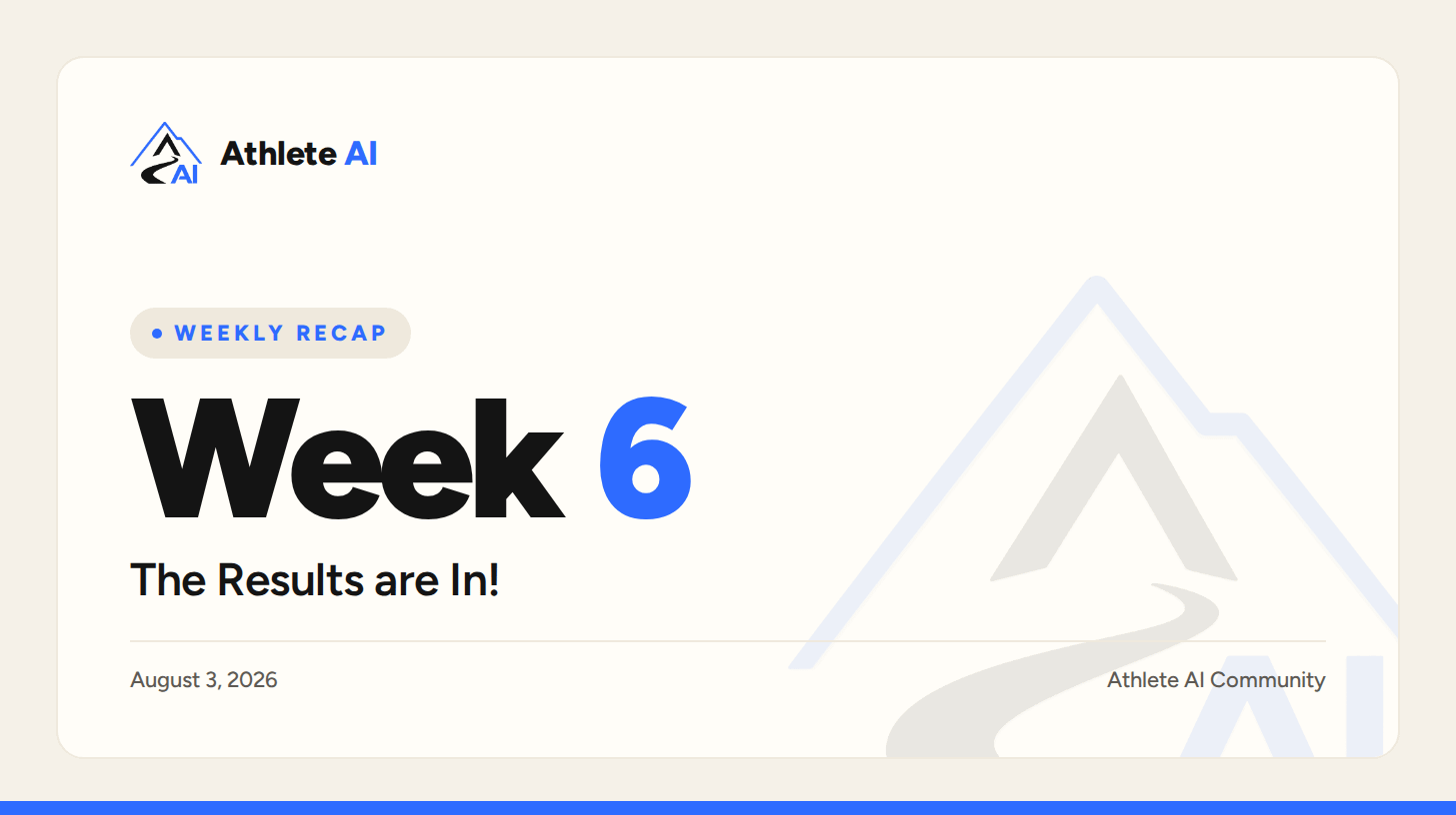 Week 6: The Results Are In
