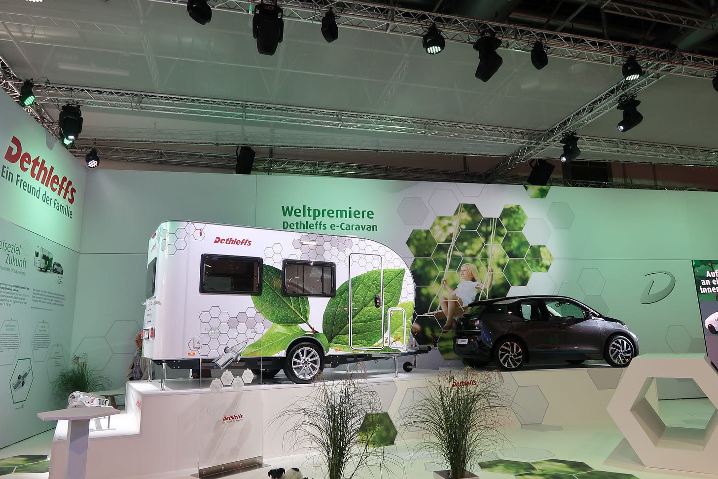 EV towing caravan