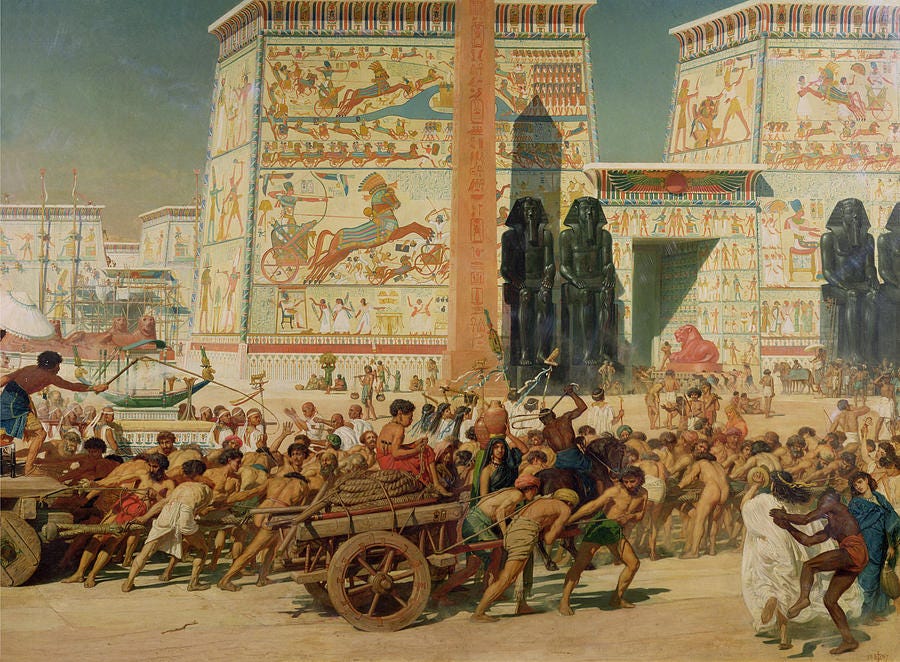 Wagons detail from Israel in Egypt Painting by Edward John Poynter - Fine  Art America