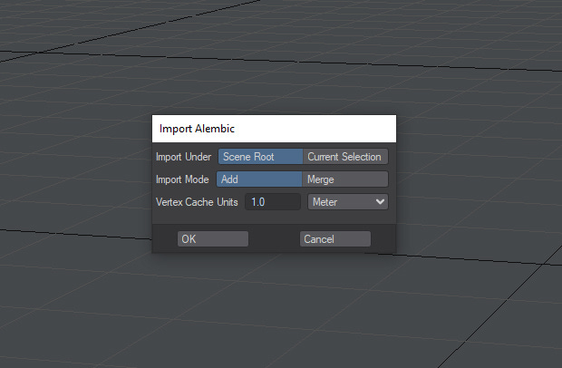 Scale to meters to match the Realflow setup.