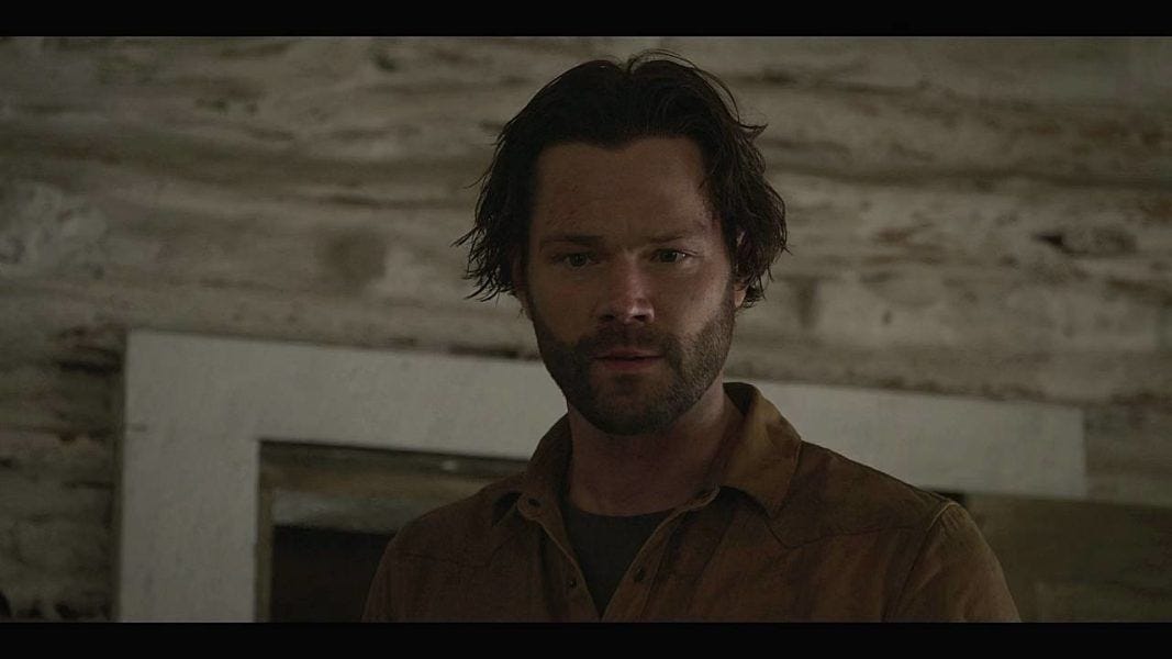 Close up shot of angry Jared Padalecki confronting Jensen Ackles about The Winchesters. Close up shot of angry Jared Padalecki confronting Jensen Ackles about The Winchesters.