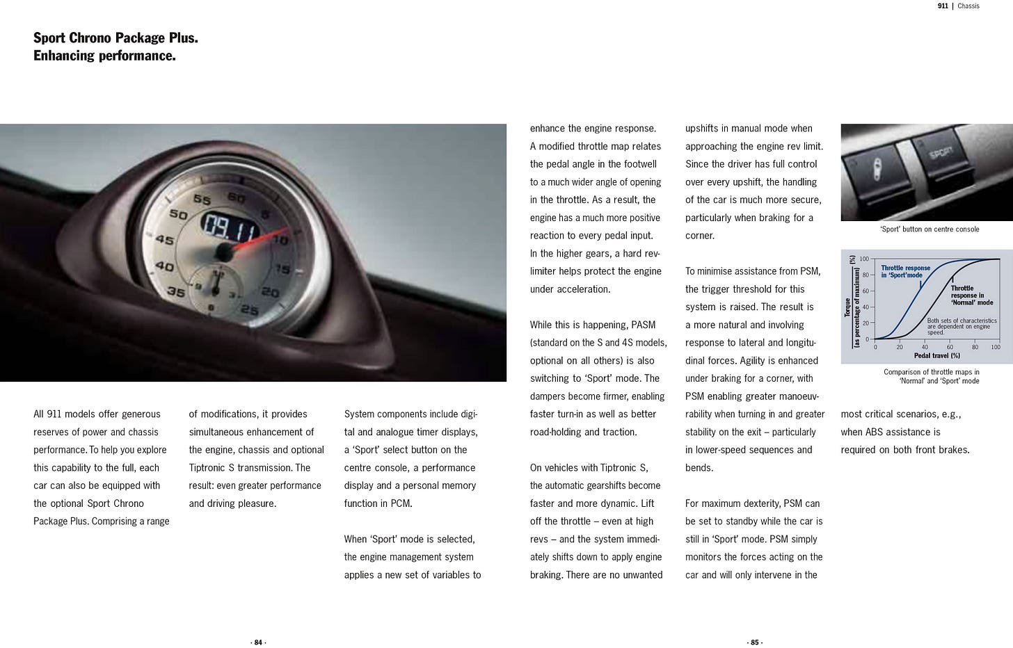 Porsche 911 997 2006 brochure sport chrono Porsche 911 997 2006 brochure sport chrono