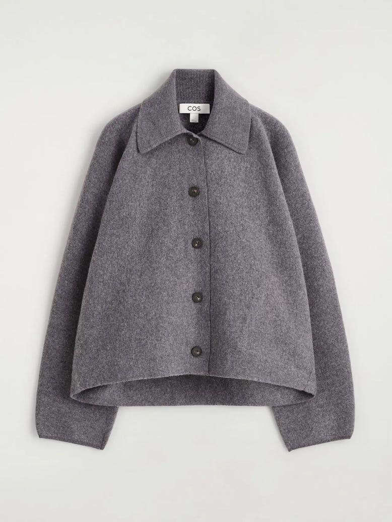 Sculpted merino wool jacket