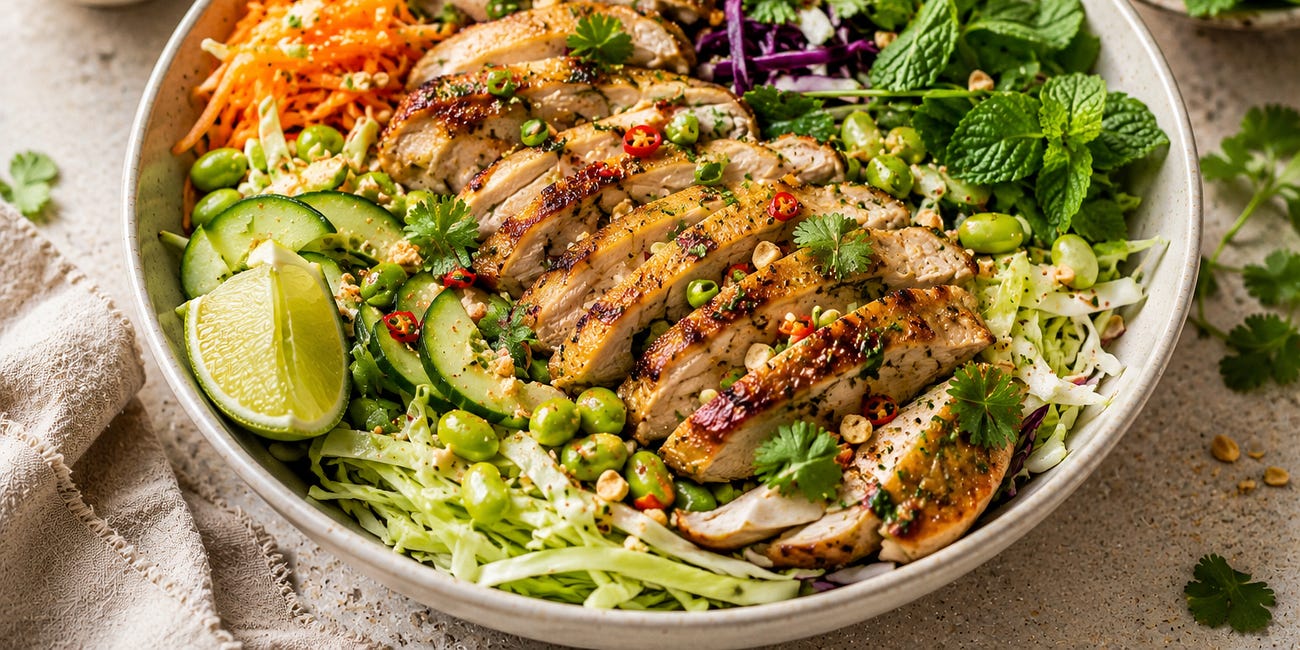 Vietnamese-Inspired Lemongrass Chicken Salad