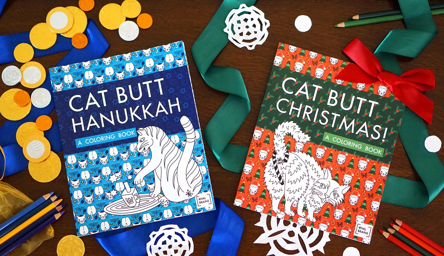 Cat Butt Hanukkah Cat Butt Christmas Xmas Cat Butt Hanukkah Cat Butt Christmas Xmas
