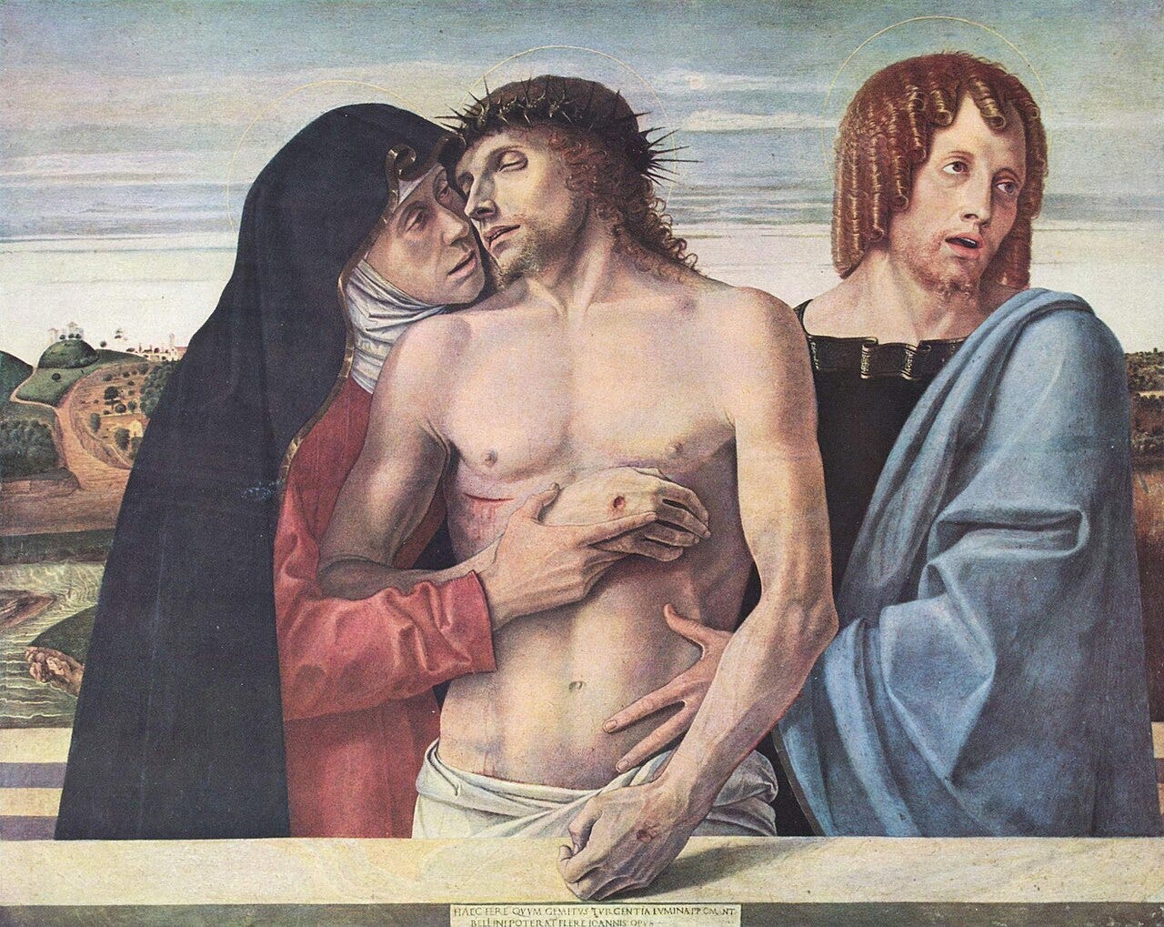 Bellini painted Pieta Bellini painted Pieta