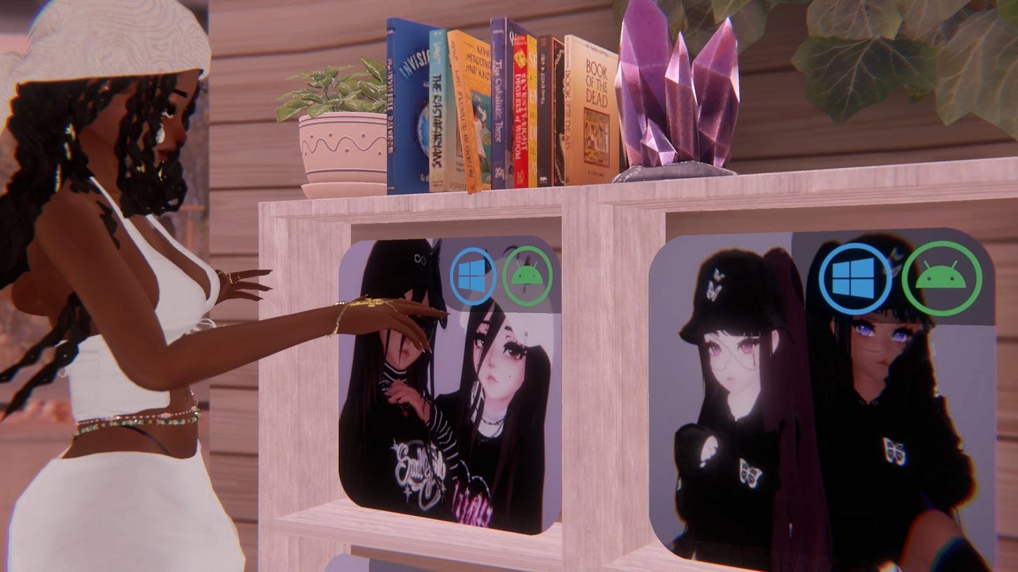 This is an image of Hayweee introducing her first public avatars.