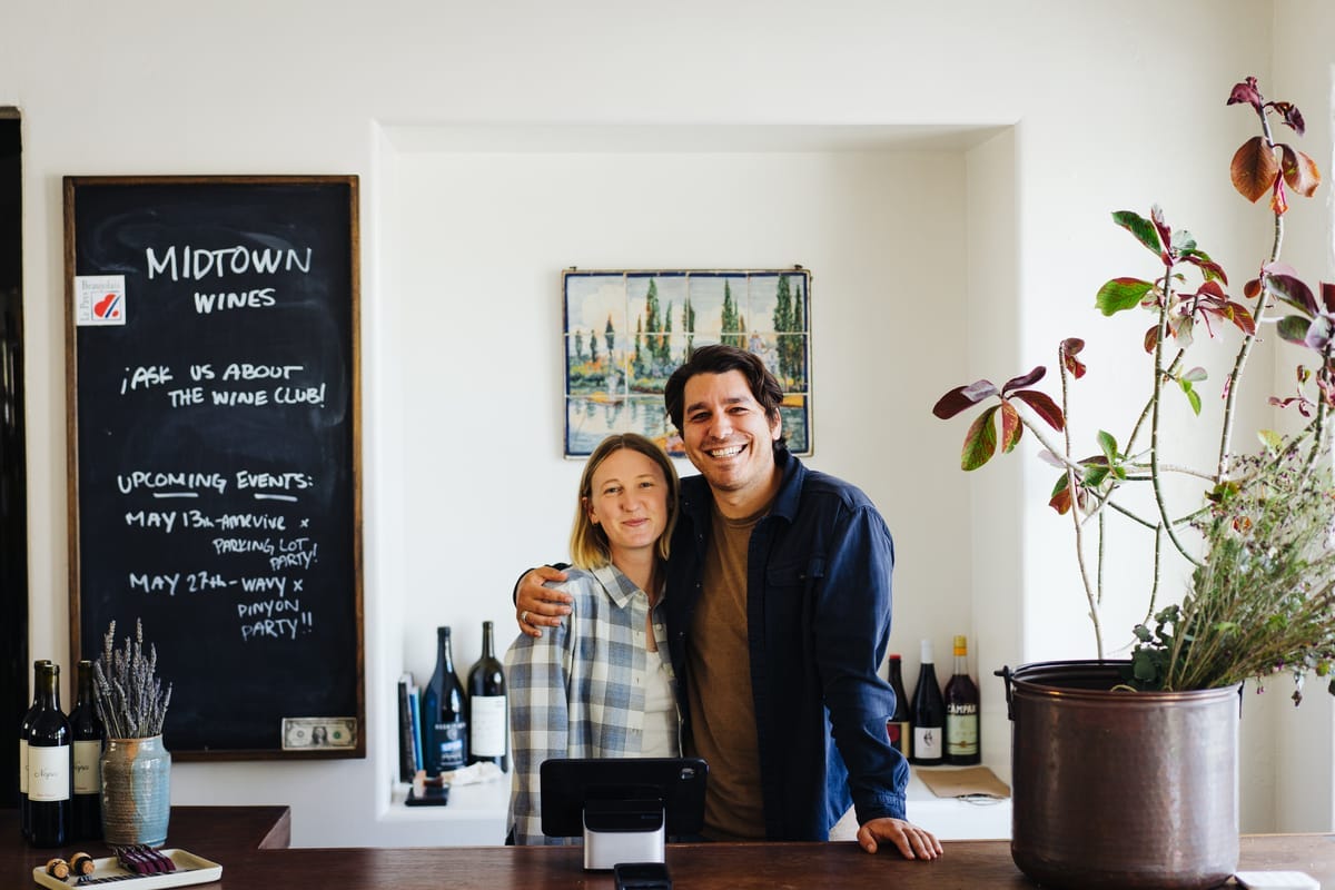 Summer and jake from Midtown wines Summer and jake from Midtown wines