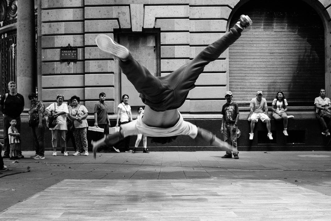 A photograph of a break dancer in Mexico City
