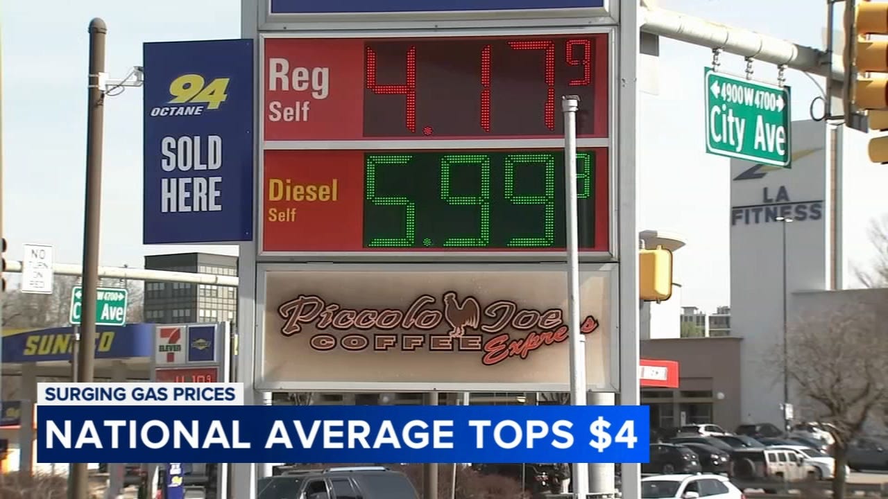 Gas prices top $4 nationally and in Philadelphia for first time since 2022 - 6abc Philadelphia Gas prices top $4 nationally and in Philadelphia for first time since 2022 - 6abc Philadelphia