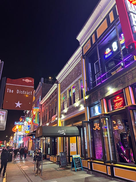 Photos of pancakes, oysters, Dolly Parton's songwriting journal, and other details from Nashville, Tennessee