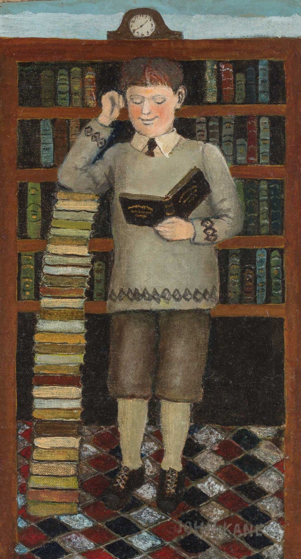 Imagen: “En la biblioteca”, de John Kane (1860-1934). Óleo sobre lienzo