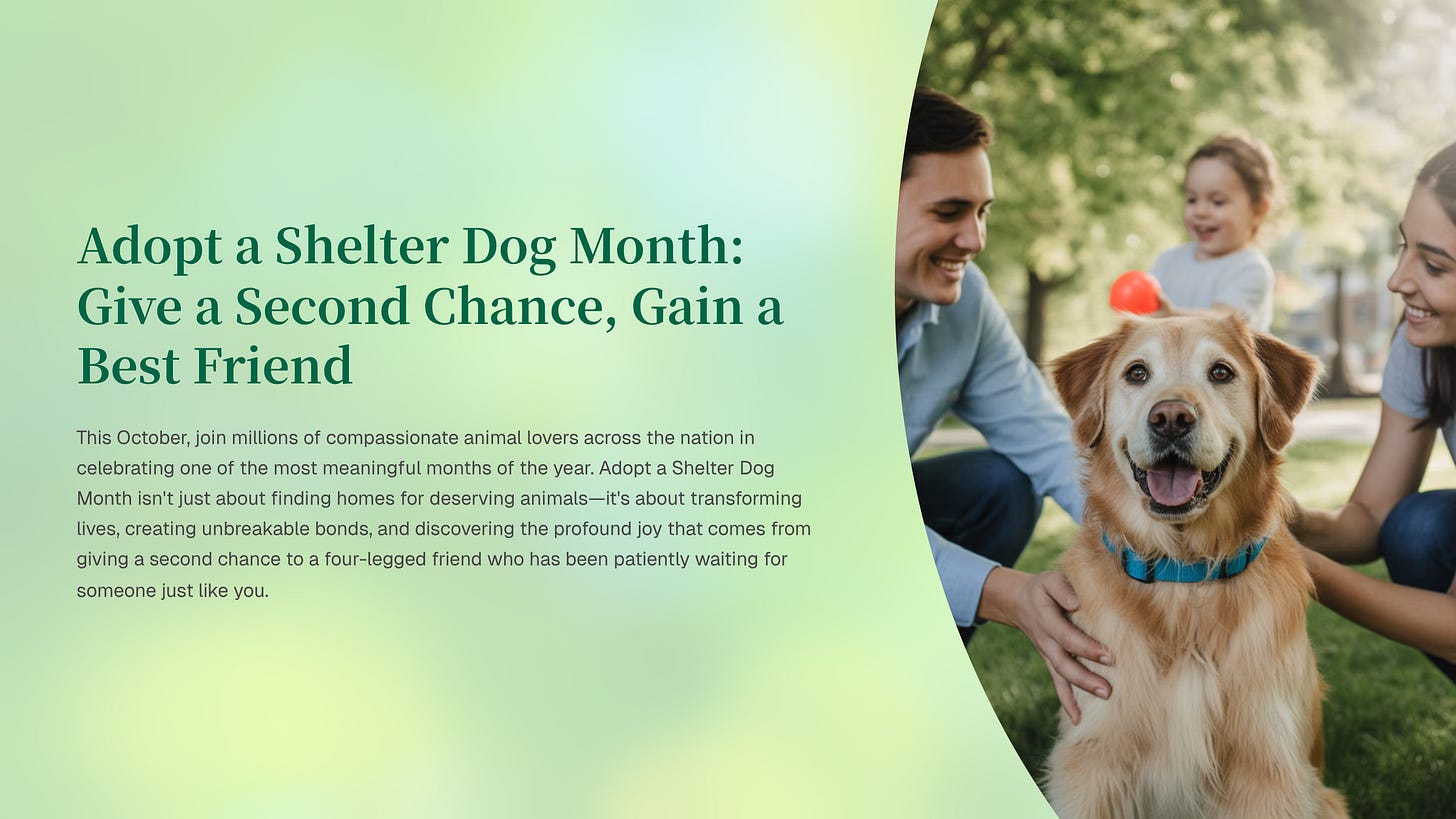 Adopt a Shelter Dog Month